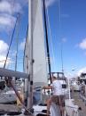 Attaching the sail: the easy part!